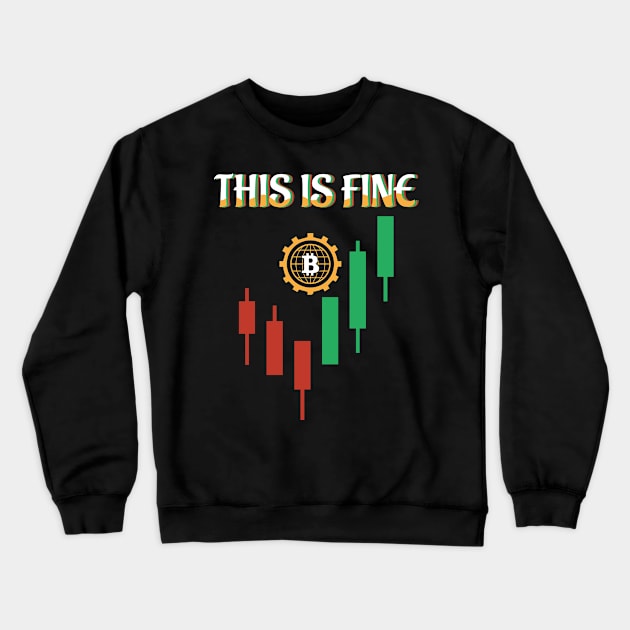 trading design, trading candles with bitcoin. Crewneck Sweatshirt by KA fashion